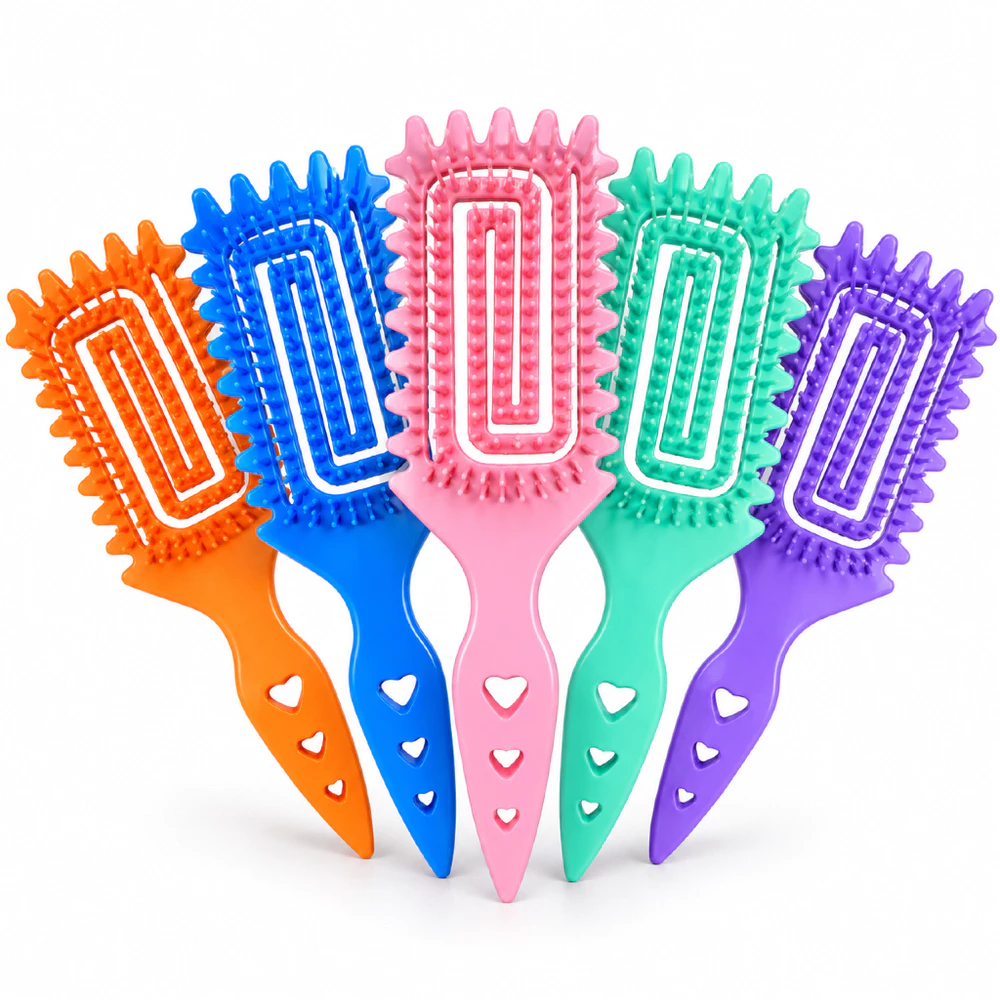 Escova de Fitagem Beauty Secret Lavável para Cabelos Cacheados Crespos Ondulados Definidora de Cachos e Ondas Ventilada