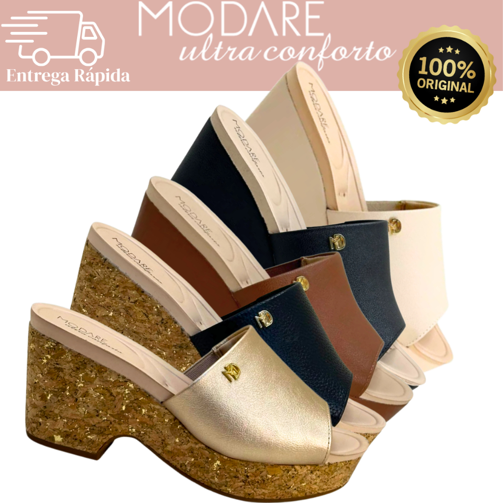 Tamanco Modare Salto Médio 6,5 cm Ultra Conforto Feminino Original