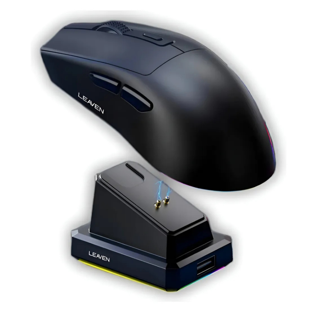 Mouse Gamer Sem Fio RGB X3 Light 2.4G Alta Precisão Recarregável Ultra Leve Preto