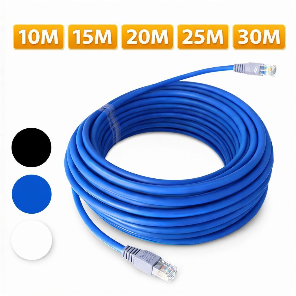 Cabo de Rede para Internet Crimpado RJ45 10/15/20/25/30 Metros