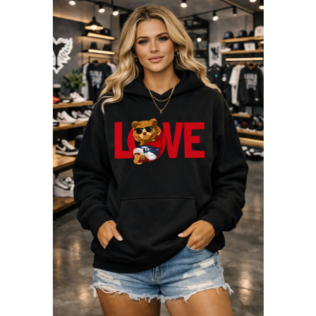 Blusa de Frio Moletom Canguru Esportivo Estampado LOVE Flanelado 100% algodão Caimento Perfeito P ao GG Envio 24h