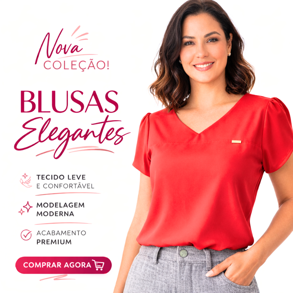 Blusa Feminina Casual Sofisticada Ideal para Trabalho Dia a Dia soltinha veste bem muito confortável