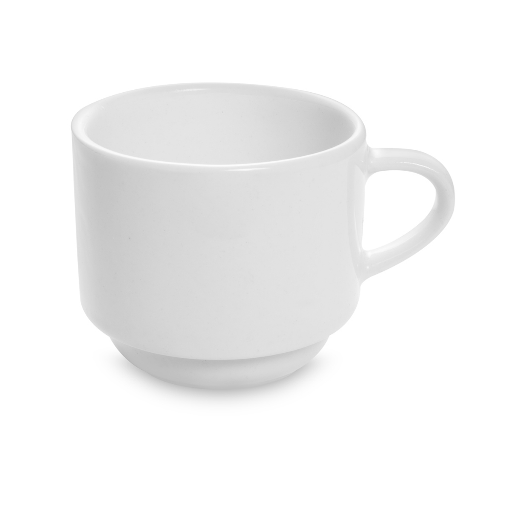 Jogo De Xícaras 6 Peças 200ml Porcelana Branca Café Chá Decoração Cozinha Pousada Hotel Restaurante em Oferta na Shopee