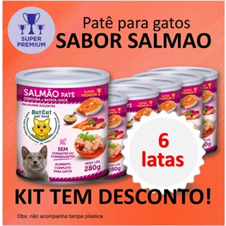 Kit Ração Úmida Patê Natural Gatos Maximo Sabor Salmão NatCat Pet Food Ração Molhada em Oferta na Shopee