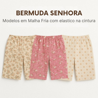 Kit 5 Bermudas de Senhora Microfibra Confortável Fresquinho em Oferta na Shopee
