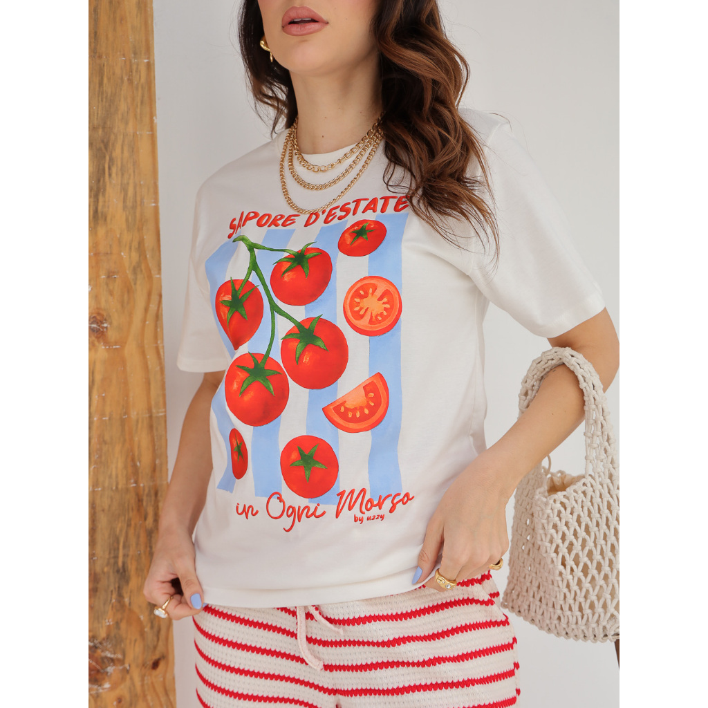 Camiseta Feminina Estampada Vitta Fashion T-Shirt Moderna Verão Confortável Moda Feminina
