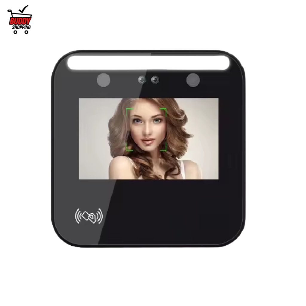 Relógio Ponto Digital Controle Acesso Biometria Facial Cartão Senha Tela 4.3 Pol KP-RE1038