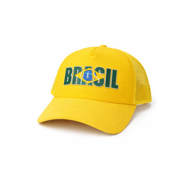 Boné Brasil Copa do Mundo 2026 🇧🇷 Redinha Trucker com Ajuste – Verde Amarelo Patriota Unissex