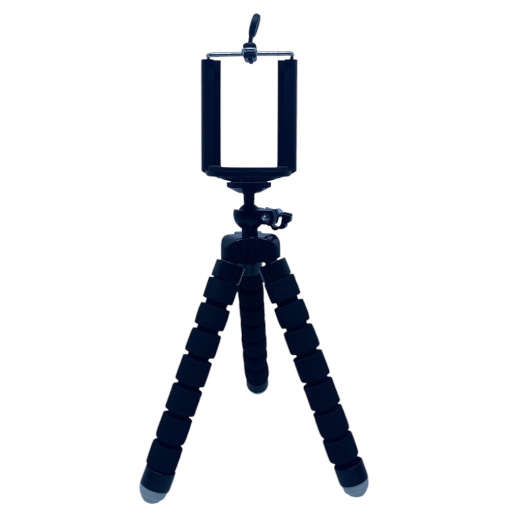 Mini Tripé Flexível com Suporte para Celular Prático e Versátil cor:Preto