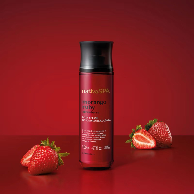 Body Splash Desodorante Colônia Nativa SPA Morango Ruby 200ml | Nativa SPA
