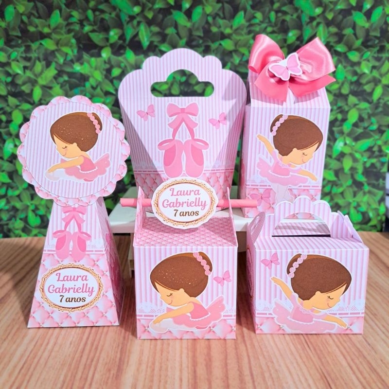 Kit Festa BAILARINA personalizados - PEGUE E MONTE, lembrancinhas aniversário Infantil