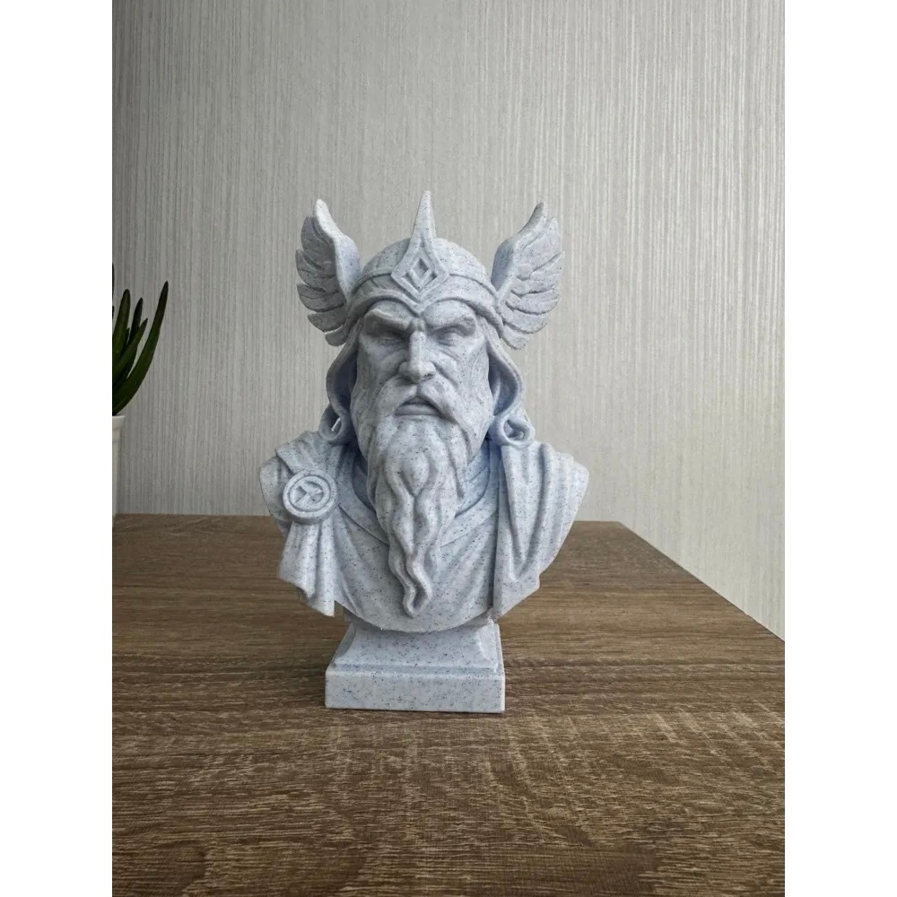 ⚔️ BUSTO ODIN PAI DE TODOS • ESTATUETA DECORATIVA • 15CM • MITO NÓRDICO • COLECIONÁVEL IMPONENTE
