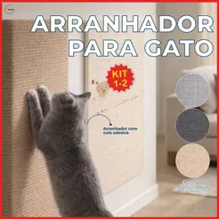 Arranhandor para Gatos Adesivo Protetor Sofá Carpete 30x60cm