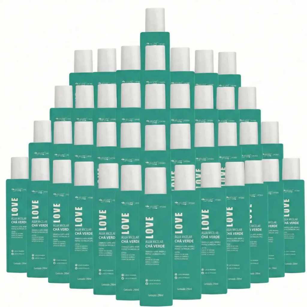 Box C/48un Água Micelar Max Love 290ml - Chá Verde