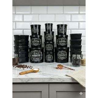 Kit 20 Peças Premium Oliplast Potes Plásticos BPA Free para Alimentos Organizadores em Oferta na Shopee