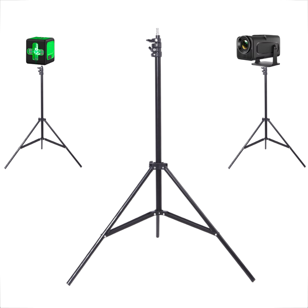 Tripé Universal 2metros Nível Laser Suporte Projetor Hy300 Hy320 Rosca 1/4
