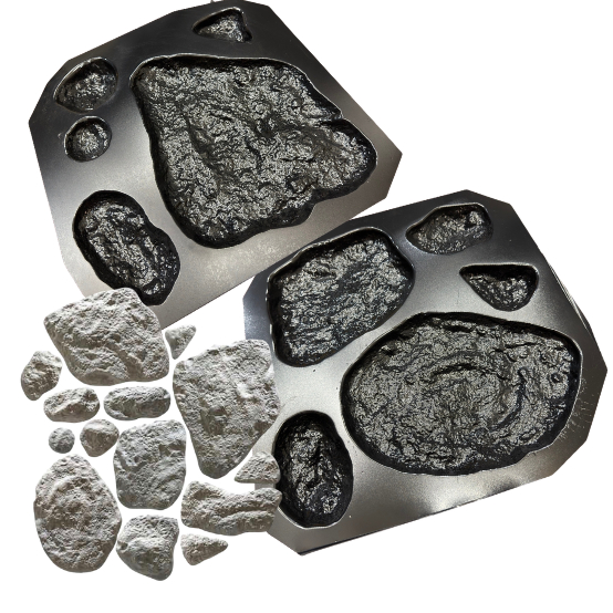 Molde Forma Abs 10Pedra Moledo Gesso Cimento Rústico em Oferta na Shopee