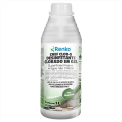 Detergente CheF Clor-S Gel Clorado Ação Total 1 Litro Renko
