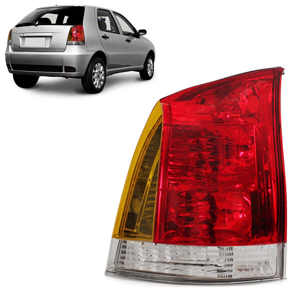 Lanterna Traseira Palio 2004 2005 2006 2007 2008 2009 2010 2011 2012 2013 2014 2015 2016 Tricolor Lente Acrilico em Oferta na Shopee