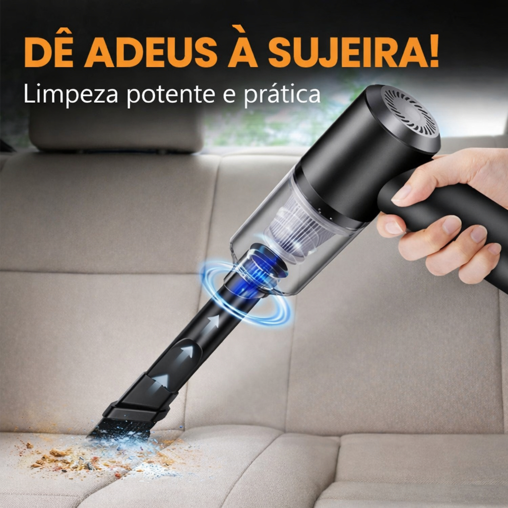 Aspirador Automotivo Portátil Recarregável Potente Sem Fio Mini Aspirador de Carro Premium