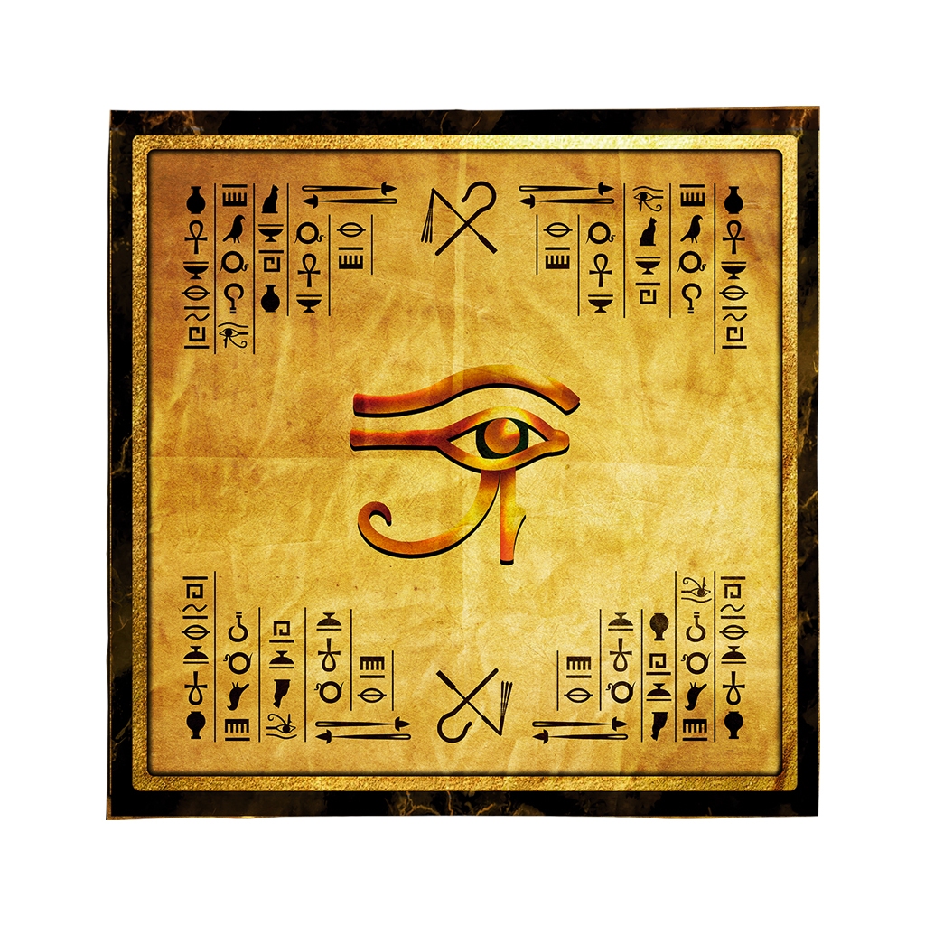 Toalha para Jogo de Tarot ou Altar 75x75 cm Tarô Olho de Hórus