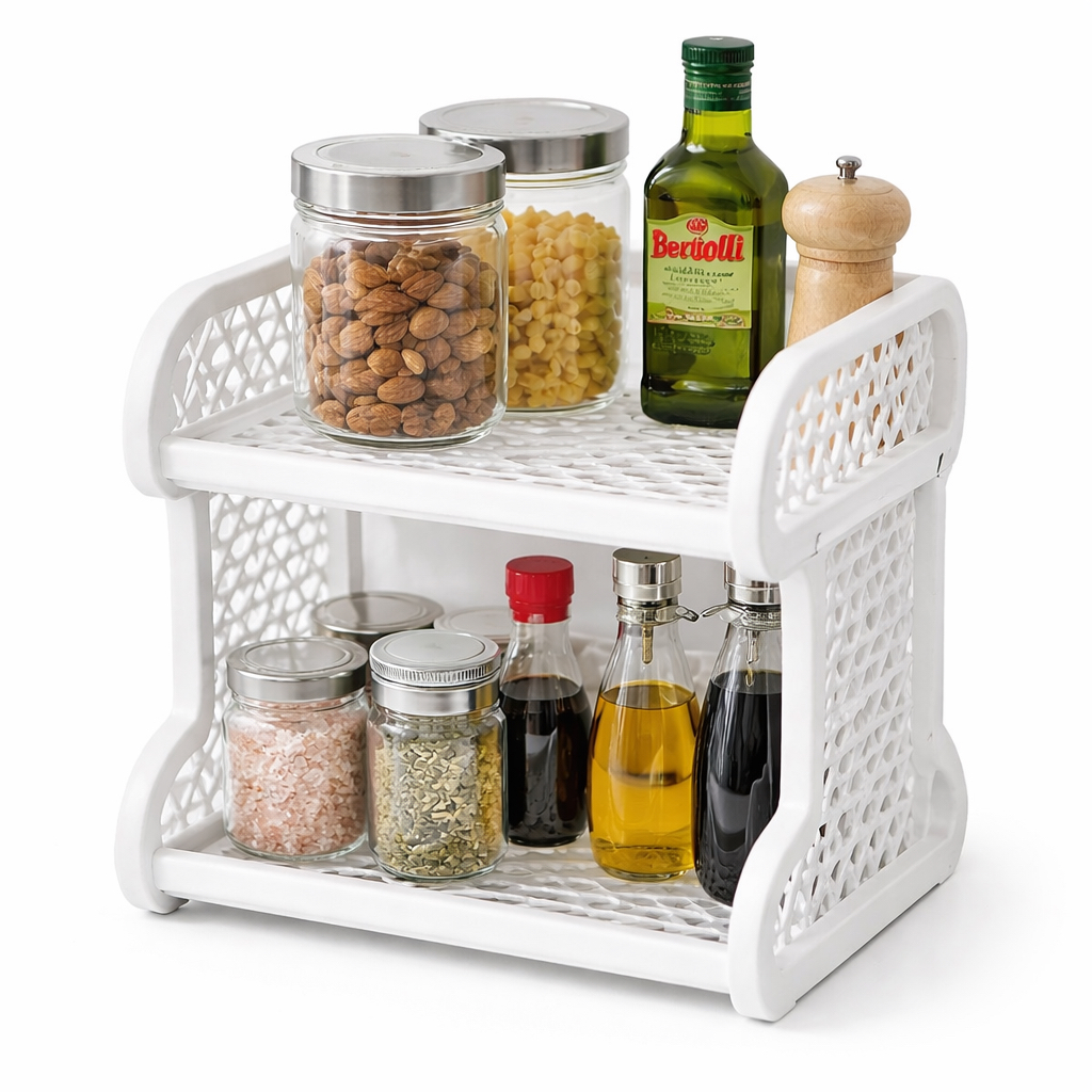 Prateleira Organizador Multiuso de Mesa em Duas Camadas Para Armazenamento em Oferta na Shopee