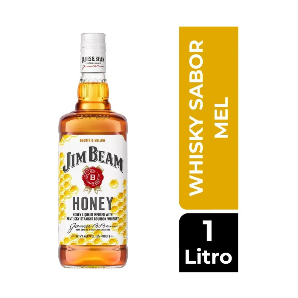 Whisky Bourbon Jim Beam Honey 1L em Oferta na Shopee