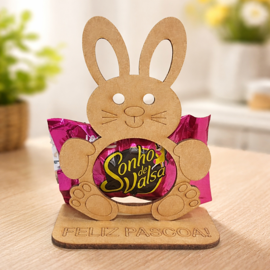 Kit 20 Enfeite Coelho de Páscoa Porta Bombom Mdf 10cm em Oferta na Shopee
