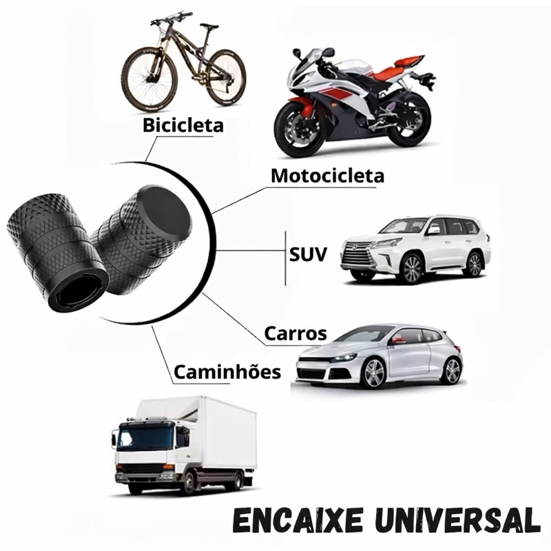 Tampinha Para Bico Da Válvula Do Pneu De Carro Moto Bicicleta… em Oferta na Shopee