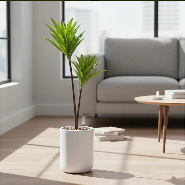 Planta Artificial Yucca 95cm Decoração Sala Jardim Casa Sem vaso