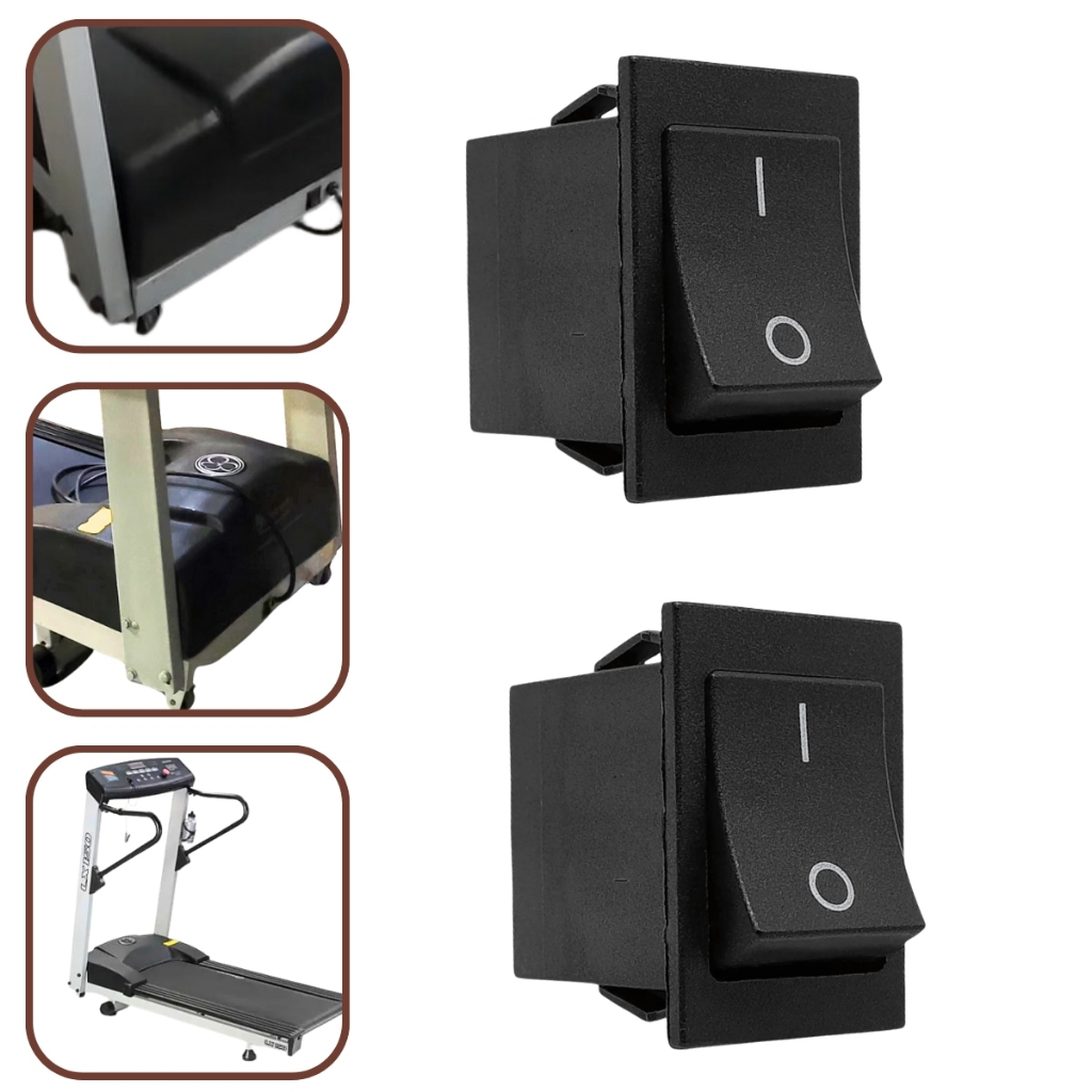 Chave liga e Desliga Original Compatível Com Esteiras Movement Lx 150/160 G1/G2/G3 Kit Com 2un