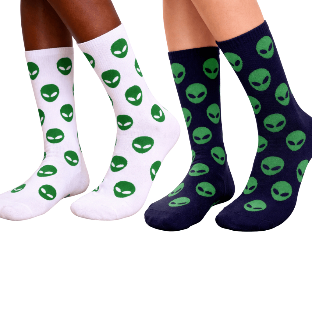 Meia Cano Alto Algodão Estampada ET Alien Divertida Unissex Skate FreeStyle Ciclismo Academia Rock em Oferta na Shopee