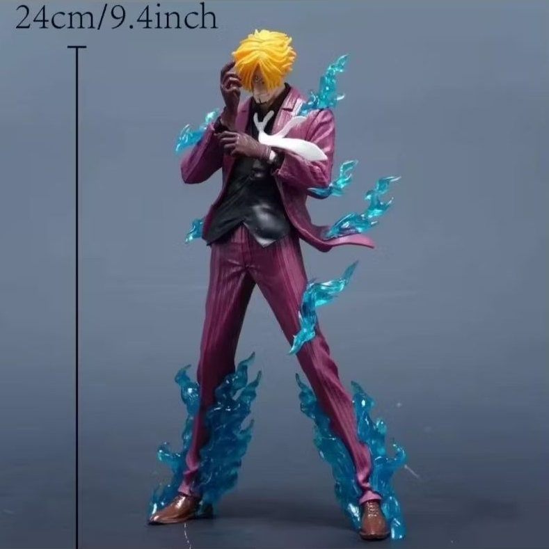 action figure estatueta sanji one piece  pvc colecionáveis 24cm premium