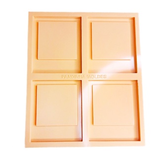 Molde De Silicone Para Resina Polaroide 4 cavidades em Oferta na Shopee