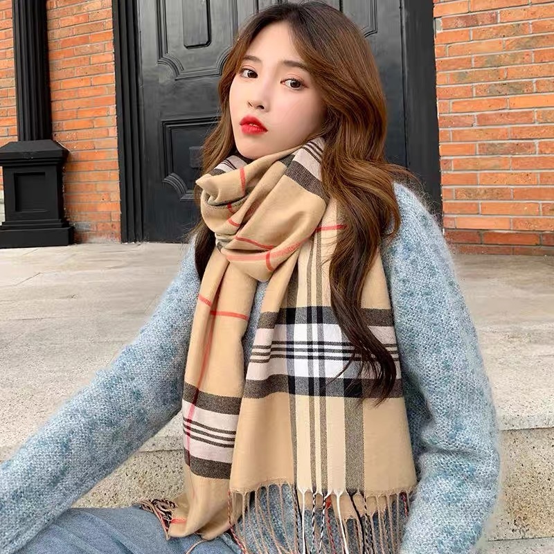 Cachecol Xadrez Feminino Lenço Pashimina Echarpe Masculino Unissex Para Frio Inverno em Oferta na Shopee