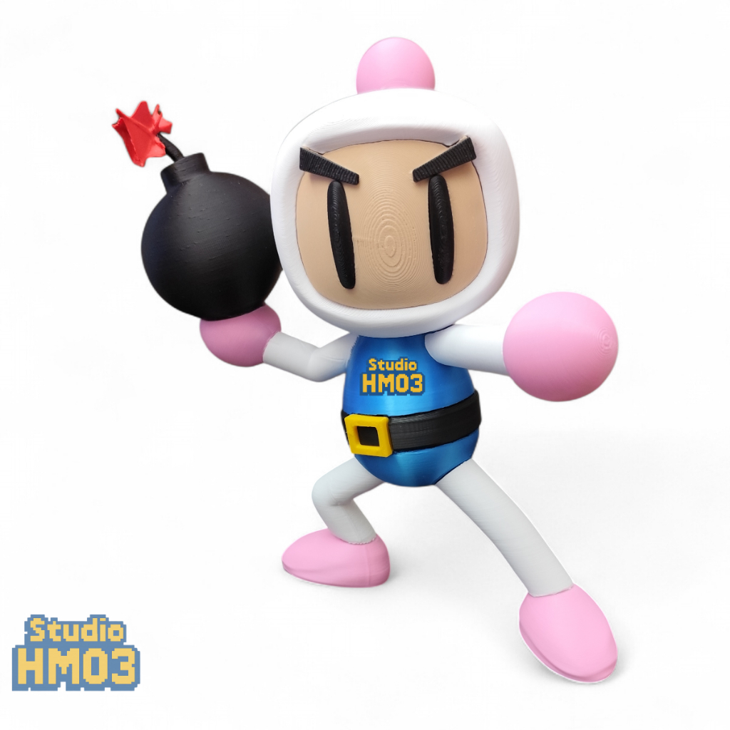 Bomberman Action Figure Boneco Coleção Brinquedo Anime Geek Nerd