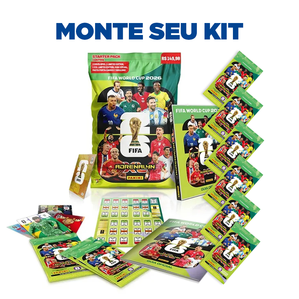 Cards Copa do Mundo 2026 - Adrenalyn - Monte seu Kit em Oferta na Shopee