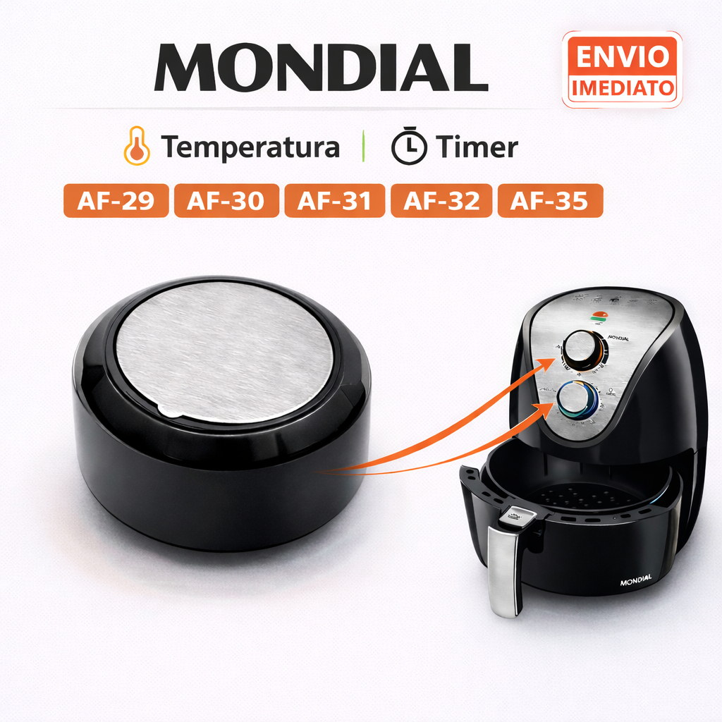 Botão Fritadeira panela Mondial AF29 / AF30 / AF31 / AF32 / AF35  Timer Temperatura Original