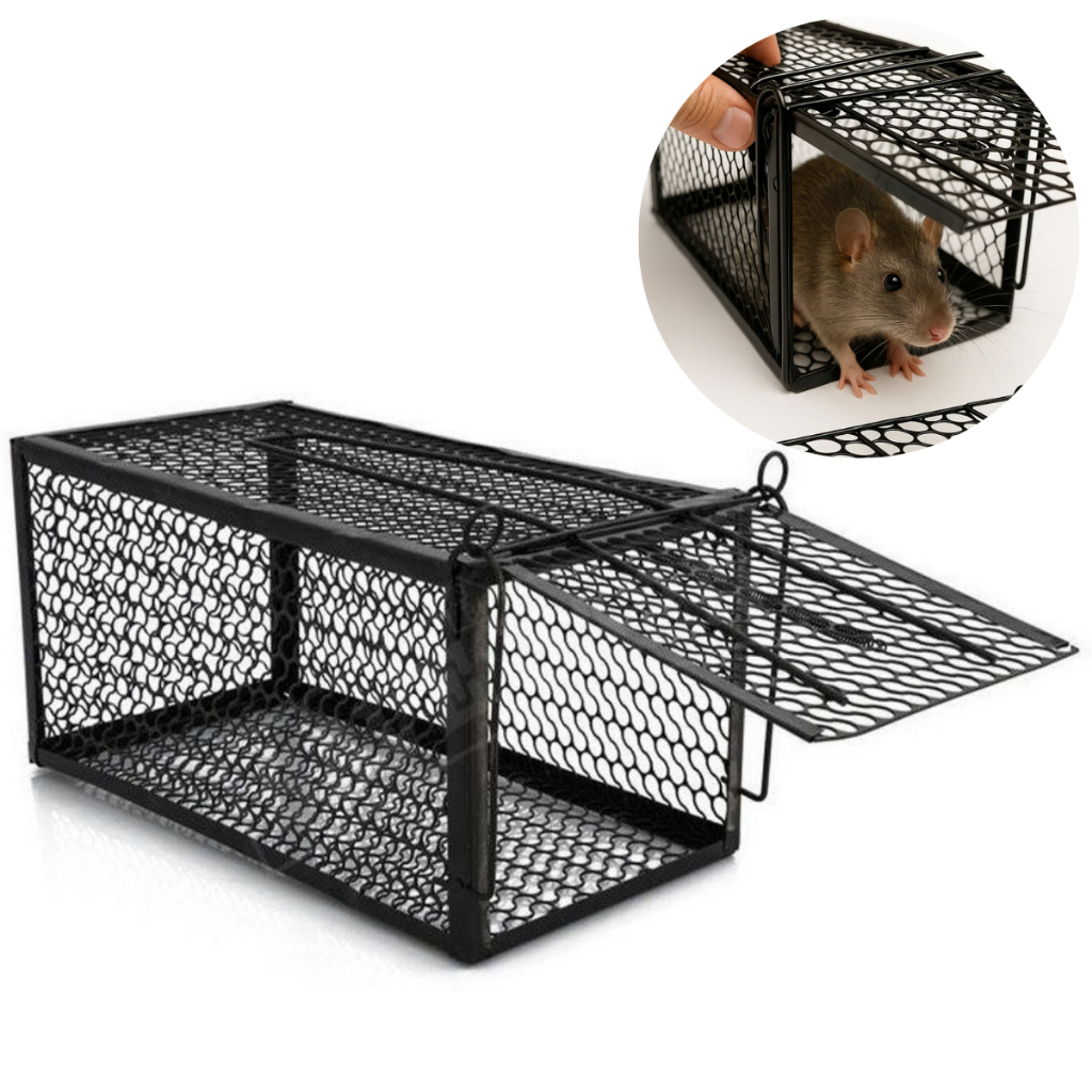 Ratoeira Armadilha Gaiola Ratoeira Automática Para Ratos Ratazanas Roedores Reutilizavel Preto em Oferta na Shopee