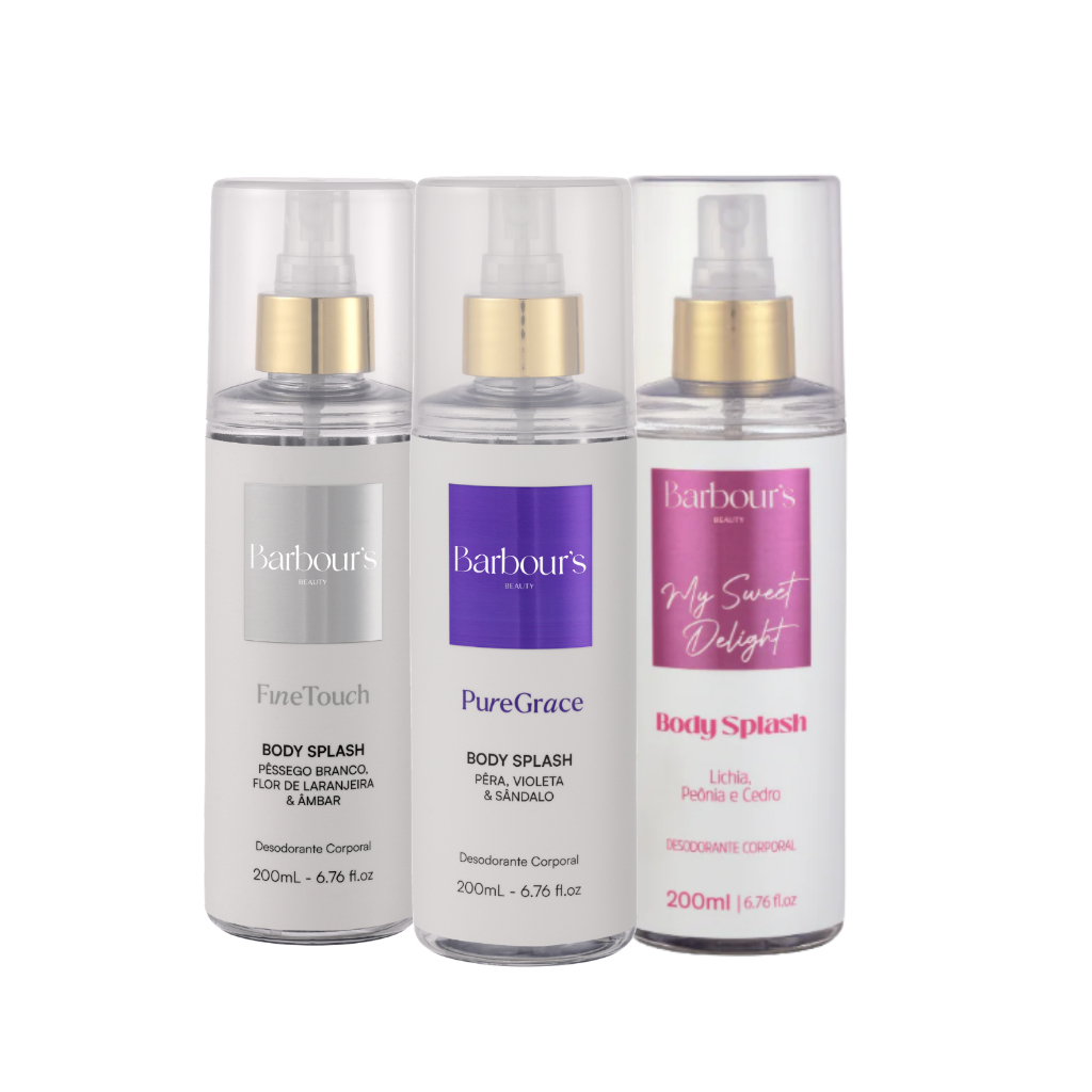 Kit Trio de Nicho Fine Touch Pure Grace e My Sweet Delight Barbours 200ML em Oferta na Shopee