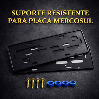 Suporte Para Placa de Carro Automotivo Par de Suportes Com Lacre e Parafuso em Oferta na Shopee