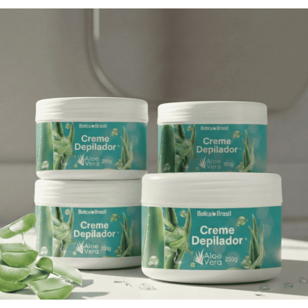 Kit 4 Cremes Depilatórios 250g cada - Depilação Botica Brasil Lucy's
