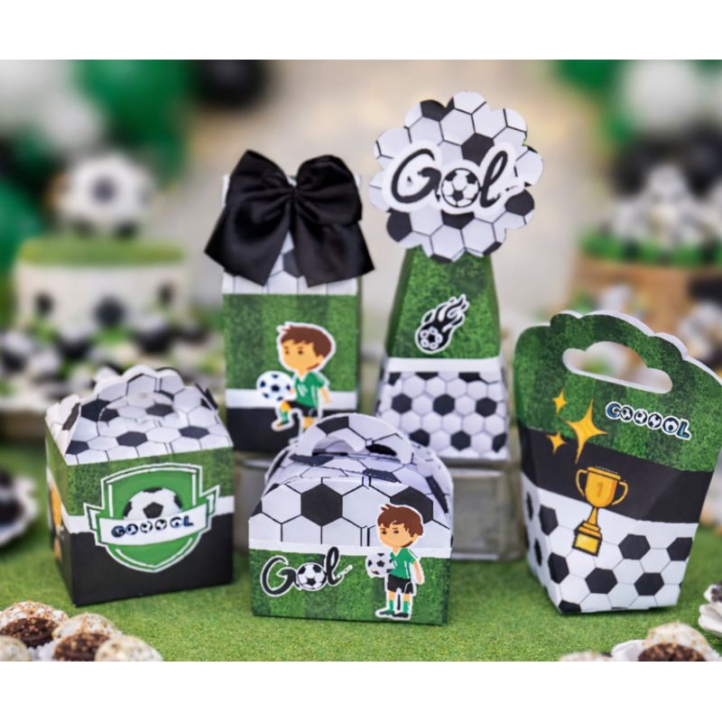 FUTEBOL Kit Festa Personalizado | Lembrancinhas de Aniversário | Festa Infantil | Caixinhas
