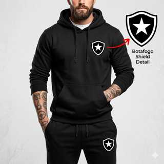 Conjunto de Moletom Abrigo Time Do Botafogo Brasileirão em Oferta na Shopee
