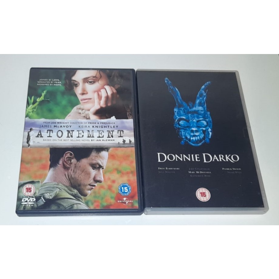 2 Dvd´s Importados Usa - Atonement(Desejo E Reparação)& Donnie Darko Com PatrickSwayze