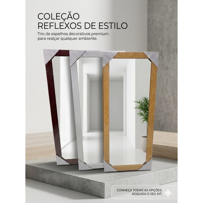 Espelho Decorativo 65x25 cm Parede Corpo Inteiro Envio Rápido
