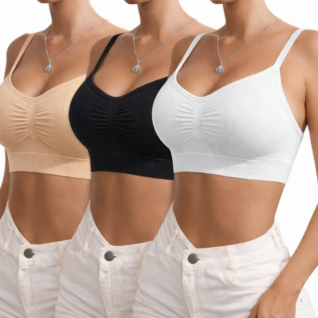 Kit 3 Top Sutiã Sensual Com Alça Ajustável Premium