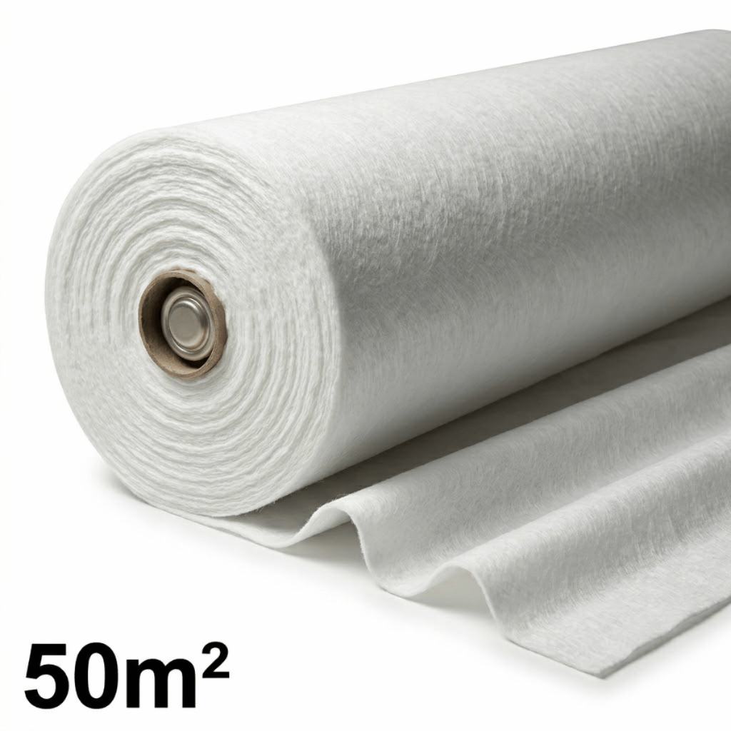 Bidim Original VP50 50m² Manta Reforço Impermeabilização Telhado Laje Calha Poliéster Resistência