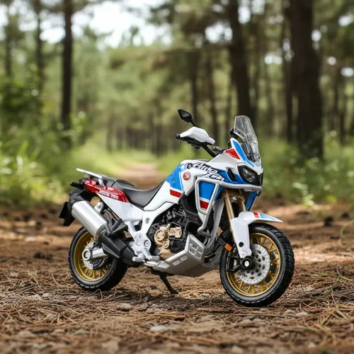 Miniatura Honda Africa Twin Adventure 1:18 Diecast Moto Colecionável Bburago / Maisto