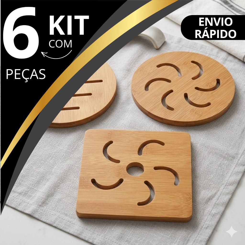 Descanso de Panela MDF 14,5cm Proteção para Mesa Apoio para Panela Quente DESENHADO